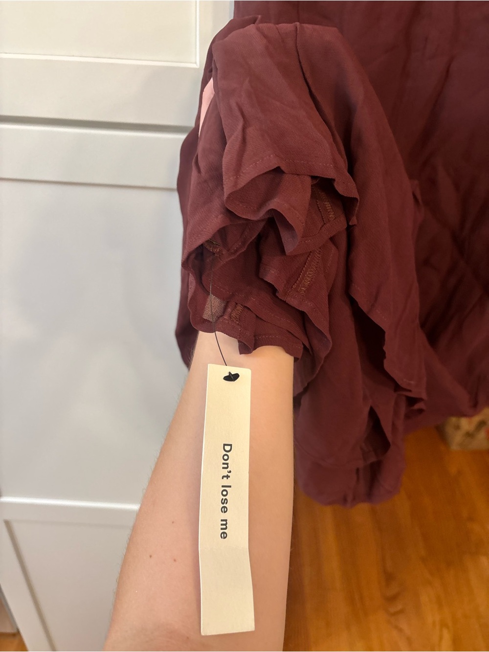 new Reformation Hugo Camille Row collection gown in Mahogany brown viscose - Picture 11 of 11